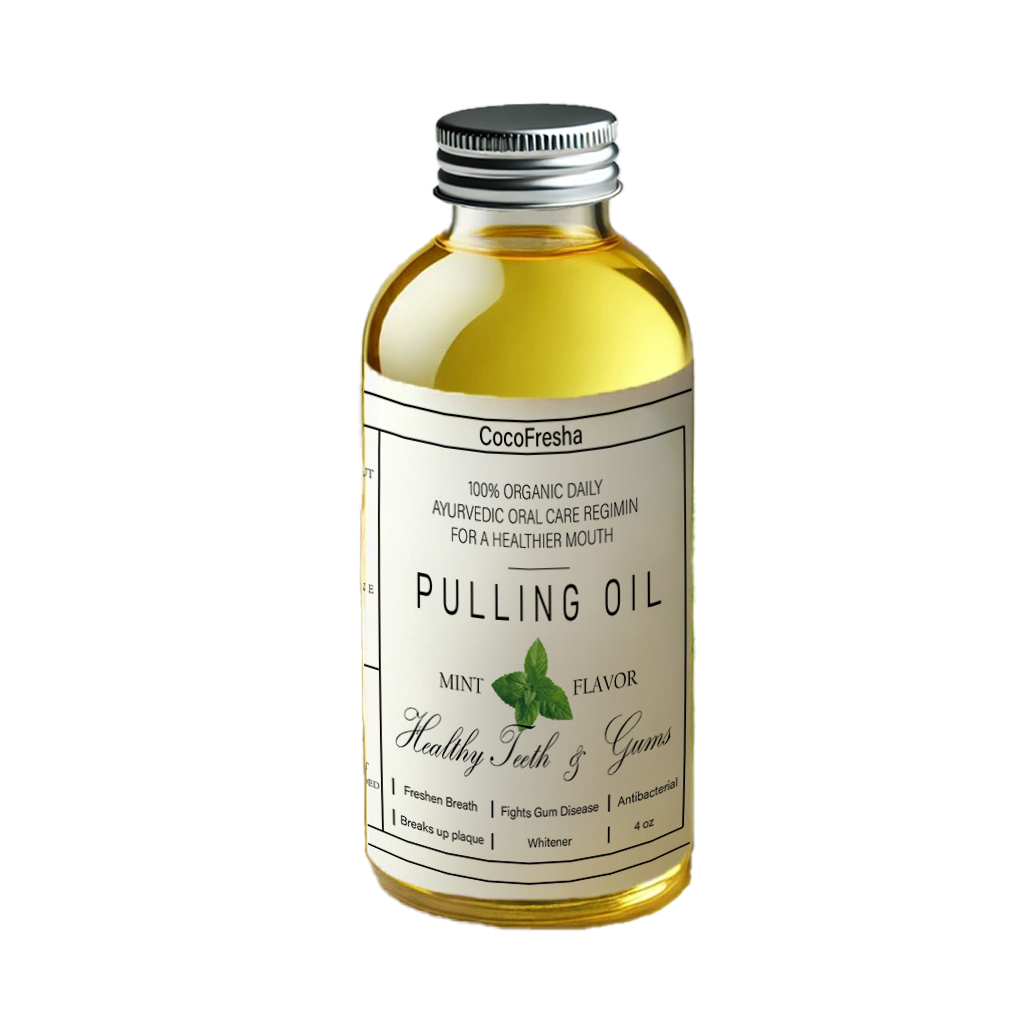 POWERFUL ORGANIC COCONUT MINT PULLING OIL 4 OZ.