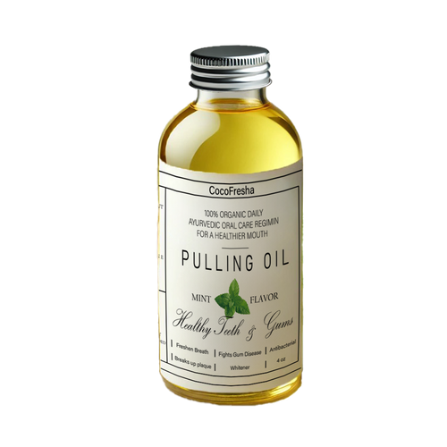 POWERFUL ORGANIC COCONUT MINT PULLING OIL 4 OZ.