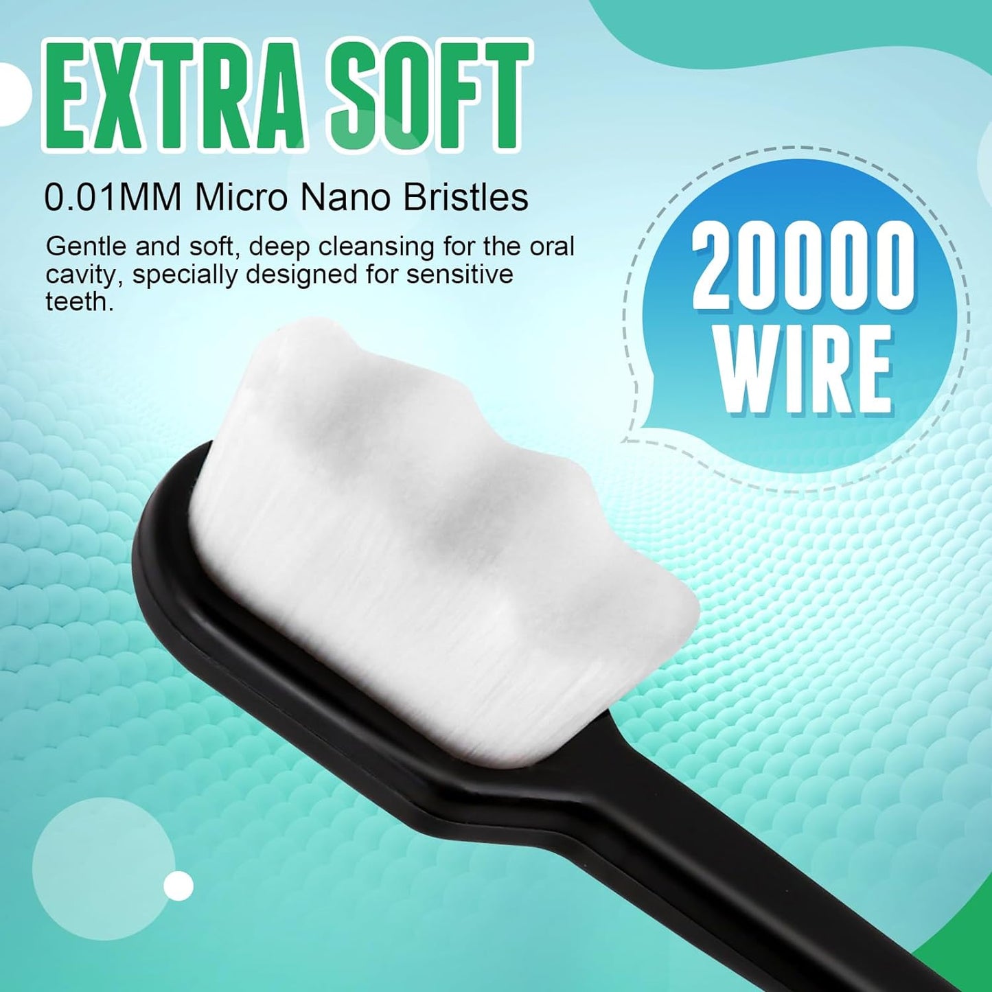 Hoomwell Extra Soft Nano Toothbrush with 12000+ Micro Nano Bristles