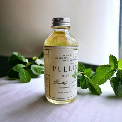 POWERFUL ORGANIC COCONUT MINT PULLING OIL 4 OZ.